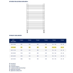 Grzejnik łazienkowy GR1, wymiary 550x720, 13-żeberek,MOC-333W. TYP.G-14/50 DIAMOND