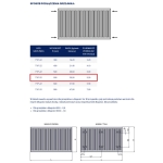 Stalowy Grzejnik Panelowy TYP-22 550x1000, Z. BOCZNE Z MOCOWANIEM DIAMOND
