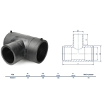 Trójnik elektrooporowy PE100RC d 63 FOX