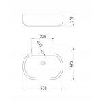 Umywalka 53x47,5 cm Deante PRIMA CDP 6U5S