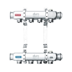 Rozdzielacz do instalacji CO ze stali nierdzewnej INOX 4-obwody DURO SYSTEM ARKA