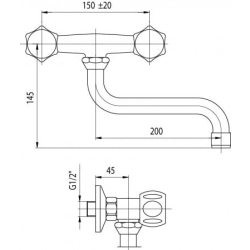 Bateria kuchenna ścienna CHROM CLASS VALVEX