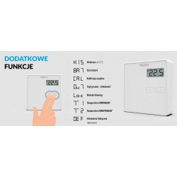 TECH Przewodowy regulator pokojowy dwustanowy biały ST-294 v1