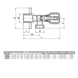 Zawór kątowy grzybkowy BASE 1/2x1/2 ( DN15 x DN15 ) VALVEX