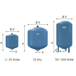 Naczynie przeponowe CWU 18L DE-18 REFLEX