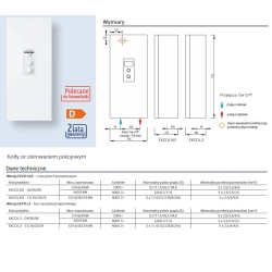 Elektryczny kocioł centralnego ogrzewania EKCO.L3-12/16/20/24 kW / 400V 3N~ KOSPEL