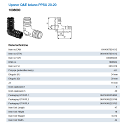 UPONOR Q&E kolano PPSU 20-20