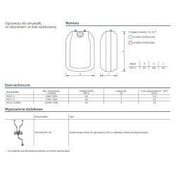 Elektryczny pojemnościowy ogrzewacz wody POC.D-5/600W inox, podumywalkowy, ciśnieniowy KOSPEL