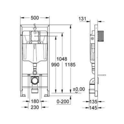 Stelaż podtynkowy WC RAPID SL 5w1 (stelaż+wspornik+uszczelka+system fresh+przycisk chrom) GROHE