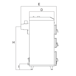 Kocioł zasypowy bez sterowania UNI DS BW 18 kW DREW-MET