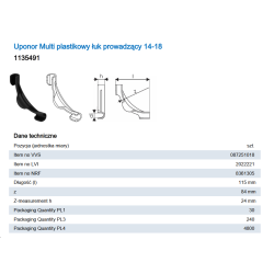 Multi łuk prowadzący plastikowy 14-18 UPONOR