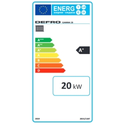 Kocioł, piec z podajnikiem pelletowy, pellet, pelet, pellet GAMMA 20 kW podajnik z PRAWEJ strony DEFRO