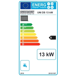 Kocioł zasypowy z automatyką i wentylatorem wyciągowym UNI DS 13 kW DREW-MET