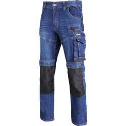 Spodnie Jeansowe, slim fit ze wzmocnieniami, kolor niebieski rozmiar XL LAHTI PRO