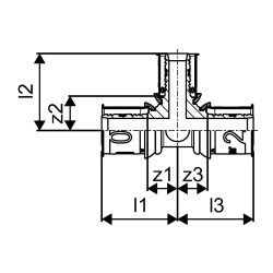 Uponor S-Press PLUS trójnik redukcyjny 20-16-16