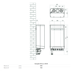 Kocioł gazowy kondensacyjny 2 funkcyjny KOMPAKT HT 24 ECO ACV