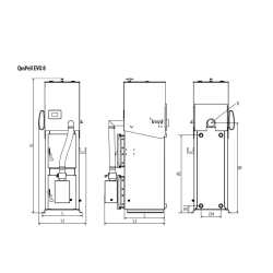 Kocioł, piec na pellet, pelet, peletowy QMPELL 8 kW sterownik Ecomax 910 PLUM PEREKO