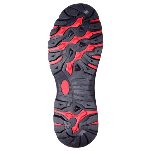 Półbuty zamszowe, szaro-czerwone, stalowy podnosek 45 LAHTI PRO