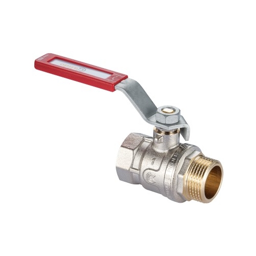 Zawór kulowy wodny PROSTY GW/GZ 1 1/4" ( DN32 ) PN30 RĄCZKA, z dławicą, uszczelnienie dynamiczne, uchwyt motylkowy, nikiel SERIA S30 ARKA