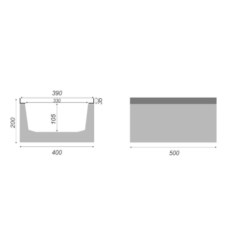 Korytko betonowe ruszt żeliwny 0,5m 400x200mm klasa D400 BIELBET