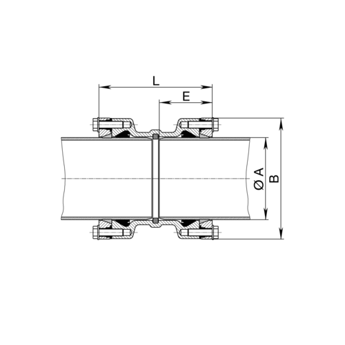 HAWLE Łącznik - System 2000 D160, PN16 nr.kat. 0430 5013038