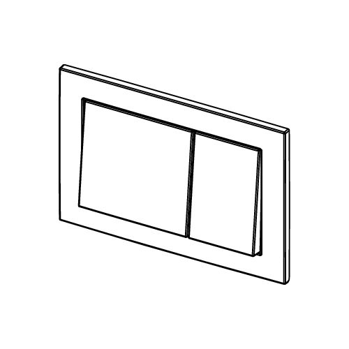 Przycisk spłukujący podwójny do WC TECEbase 214 x 145 x 18 mm z tworzywa sztucznego chrom połysk