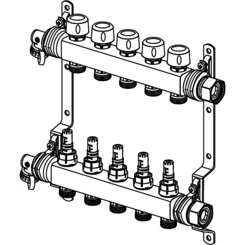 Uponor Vario S rozdzielacz z przepływomierzem FM 8X