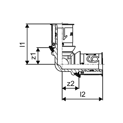 Uponor S-Press PLUS kolano 16-16