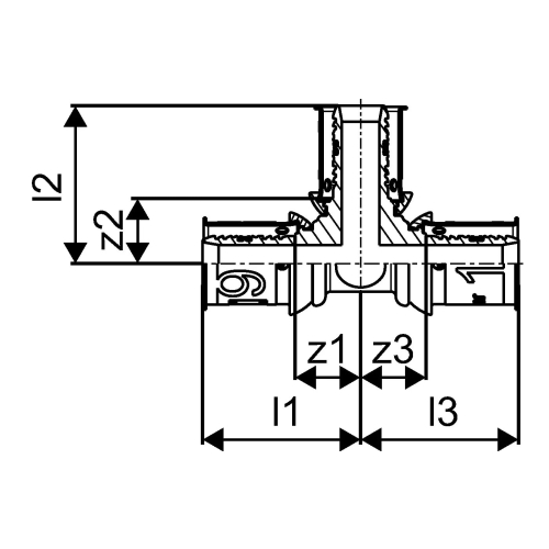 Uponor S-Press PLUS trójnik 20-20-20