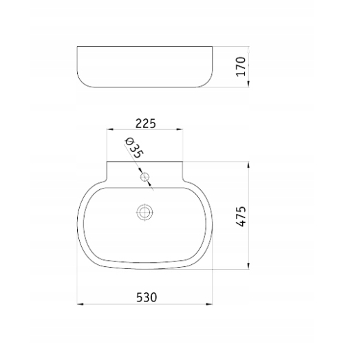 Umywalka 53x47,5 cm Deante PRIMA CDP 6U5S