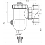 Separator zanieczyszczeń + powietrza 3/4