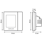 SALUS przewodowy, podtynkowy, cyfrowy regulator temperatury VS30W, tygodniowy, biały, 230 V
