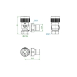 Zawór typoszeregu RFV 9, DN15-1/2, kątowy OVENTROP
