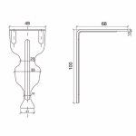 Wieszak grzejnikowy do grzejnika aluminiowego 1.5mm BIAŁY DIAMOND