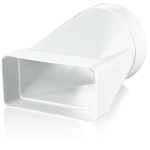 Łącznik przekrojów zmiennych w płaszcz. stycznej 204x60/fi 125 mm, biały VENTIKA