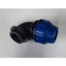 Kolano zaciskowe gwint wewnętrzny PE 40x1.1/4"/90° WAVIN