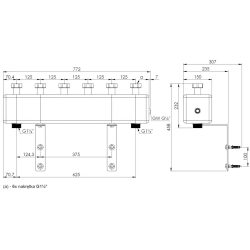 Rozdzielacz KSV 125-3 HW 70 kW, dla 3 obiegów pompowych, ze sprzęgłem hydraulicznym