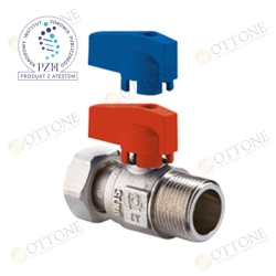 Zawór kulowy PROSTY 1/2x1/2 GW/GZ MT niklowany OTTONE