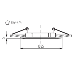 Oprawa sufitowa punktowa LUTO CTX-DS02B-C