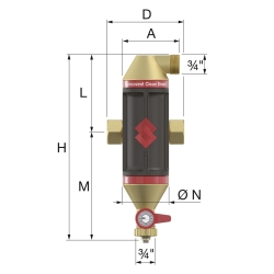 Separator powietrza i zanieczyszczeń Flamcovent clean Smart 1