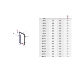 Klapa rewizyjna, drzwiczki 200x200x12.5 KRAL2 AWENTA