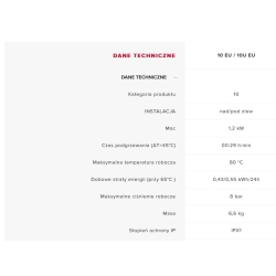 Podgrzewacz elektryczny pojemnościowy do montażu nad zlewem ANDRIS R 10 PL EU 10 l