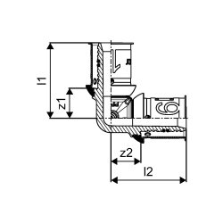 Uponor S-Press PLUS kolano PPSU 25-25