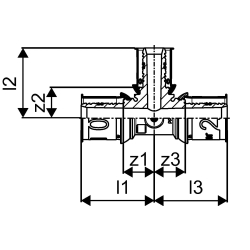 Uponor S-Press PLUS TROJNIK redukcyjny PPSU 20-16-20