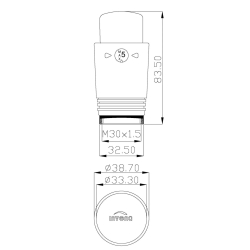 Głowica termostatyczna  Chrom PROV CD-79-015-X INVENA