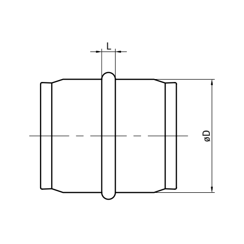 Złączka ocynkowana nyplowa z uszczelką FI100 LINDAB