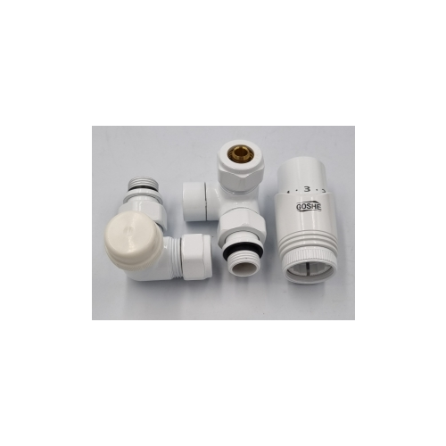 Zestaw termostatyczny OSIOWY PRAWY 1/2" ( DN15 ) BIAŁY GOSHE