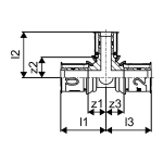 Uponor S-Press PLUS trójnik redukcyjny 25-16-25