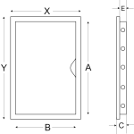 Drzwiczki rewizyjne plastikowe ABS 15x30cm BIAŁE airROXY