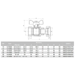 Zawór odcinający kulowy z obrotową nakrętką z możliwością plombowania, z motylkiem aluminiowym SPIN 1''x1